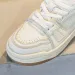 design Premium Shoes 2026 New Women's Genuine Leather Thick Sole Sneakers, Distressed Lace-Up White Board Shoes Free_vogvips.com