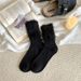 Furry Socks For Women's Autumn And Winter Outerwear, Paired With Burken Shoes And Mid-calf Socks_vogvips.com