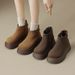 Versatile Snow Boots For Women 2025 Winter New Thick-soled Cotton Shoes With Fleece Burken Ankle Boots_vogvips.com