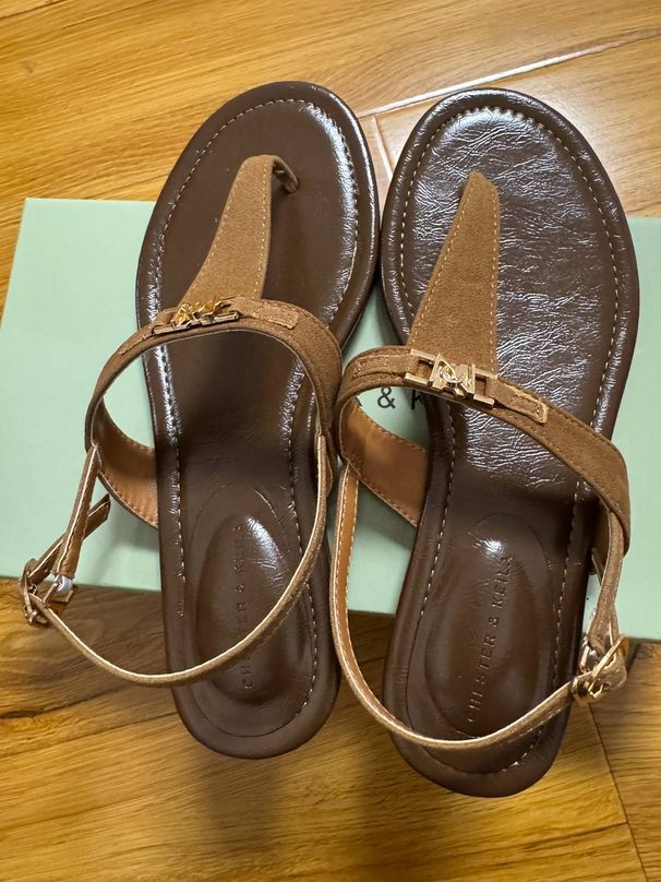 Women's Shoes Genuine Leather Roman Sandals – Vintage Style Flip Flops With Toe Post Design (Flat Summer Casual Shoes)_vogvips.com