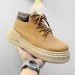 2025 Autumn Winter New Height Increasing Thick Sole Martin Casual Leather Waterproof Trendy Shoes Men's Snow Boots_vogvips.com