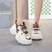 Women's Chunky Sneakers 2026 Spring New Model, Popular Thick-soled Versatile Casual Sports White Shoes For Women 2802_vogvips.com