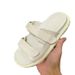 Velcro Sandals Round Toe Thick Sole 2025 New Leather Casual Lightweight Versatile Fashion Men's And Women's Beach Shoes_vogvips.com