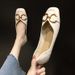 Women's Single Leather Shoes 2025 New Summer Absolute Flat Bottom And Autumn Shallow Mouth Versatile Square Head Spring_vogvips.com