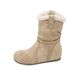 Petite Height-Increasing Mid-Calf Round Toe Snow For Women Winter Fleece-Lined Cotton Shoes Thick-Soled_vogvips.com