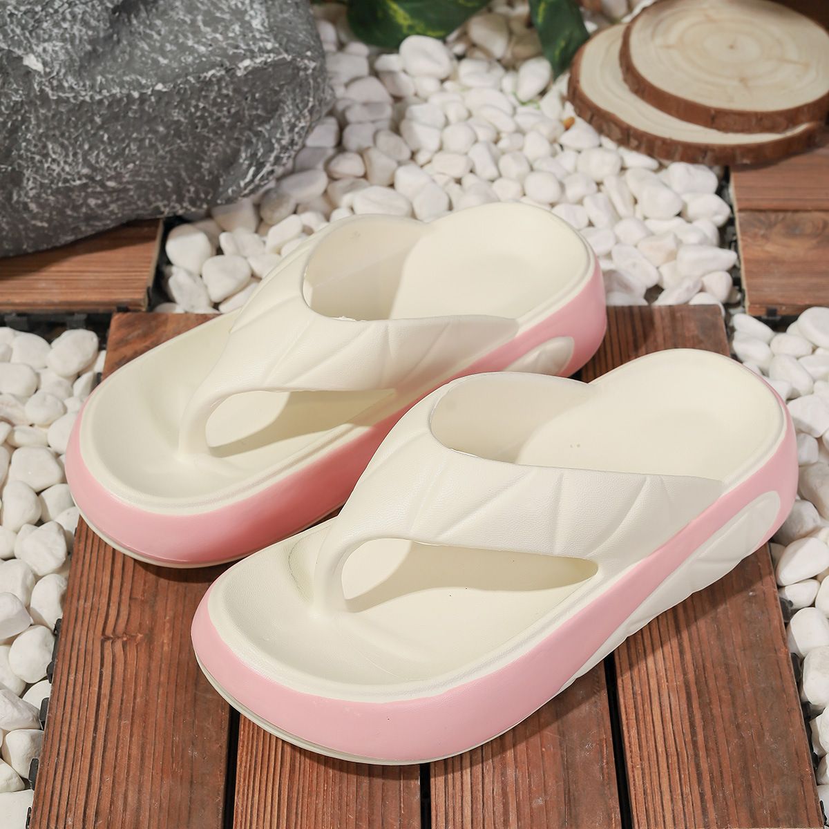 Summer EVA Thick Soled 6cm Flip Flops For Women To Wear Outside To Increase Height, Soft Sole, Wear Resistant Flip Flops Ins Trend_vogvips.com