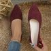 2026 Spring And Autumn New Korean Style Chic Fashionable Comfortable Women's Pointed Toe Shallow Gentle Flat Versatile_vogvips.com