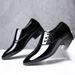 New Pointed Leather For Business Attire, Men's Bright Casual Shoes, Large Wedding Shoes_vogvips.com