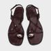 Women's Spring Thong Flat Sandals Crimson Red Metallic Decorated Strappy Outdoor Beach Slippers_vogvips.com