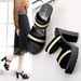 Thick Bottom Waterproof Platform Thick Heels Open Toe Women's Flip-flops 2023 Summer New Wear High Heels Fashion Flip-flops_vogvips.com