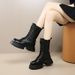 【Top Grain Leather】Lined Martin Boots Women's 2025 Winter New Arrival Genuine Thick Heel Mid-Calf Riding Boots_vogvips.com