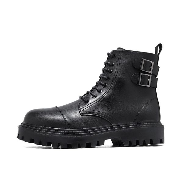 European Warm Series 2025 Winter New Youth Round Toe High Top Mid-Calf Thick Sole Fashion Men's Mid-Heel Trendy Martin Boots 12518-A_vogvips.com