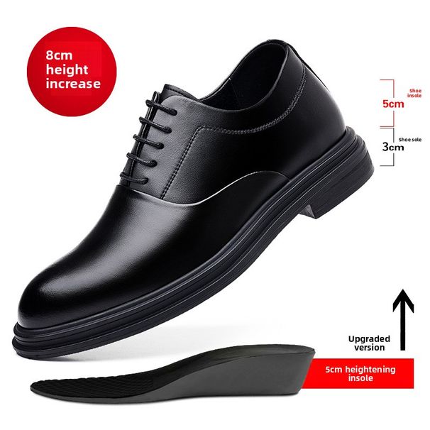Men's Genuine Leather Oxford Dress Shoes Pointed Toe Wedding Shoes Formal Shoes_vogvips.com
