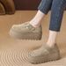 Thick Soled Sponge Cake For Women 2025 Spring And Autumn New Versatile Casual Shoes, Height Increasing Belt Buckle,_vogvips.com