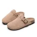 Womens Multi Color Suede Clog Slippers Adjustable Buckle For Casual Daily Home Wear Daily Outfit_vogvips.com
