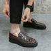British Style Men's Genuine Leather Shoes Massage Soles Casual Shoes High-quality Men's Formal Shoes Versatile Loafers_vogvips.com
