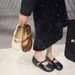 Spring And Autumn Shallow Mouth One Pedal Casual Shoes Doudou Shoes Foreign Trade Women's Shoes Flat Shoes Mary Jane Shoes Single Shoes_vogvips.com