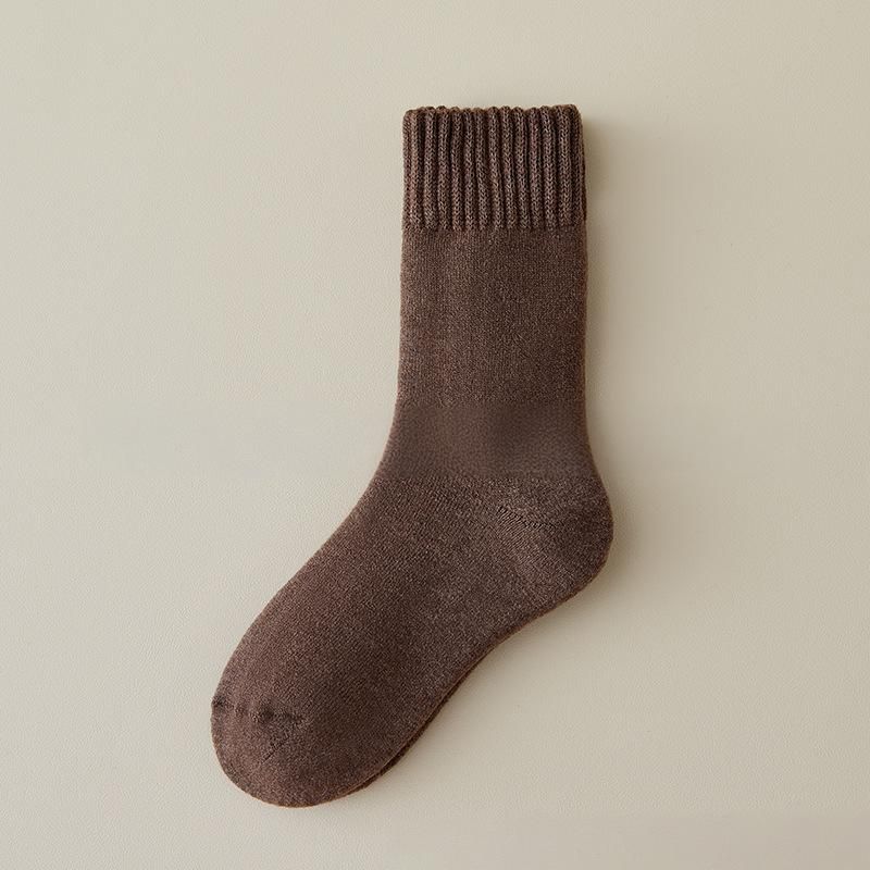 Women's Winter Thermal Wool Socks - Soft & Warm Mid-Calf Socks With Fleece Lining, Anti-Bacterial & Odor-Resistant, Perfect For Cold Weather_vogvips.com