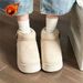 Women's Thick Soled Snow Boots, 2025 New Arrival, Fleece Lined, Thickened Short Cuff Fur Short Cuff Cotton Boots, Bread Loaf Shoes, Heel Enhancer_vogvips.com