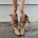 Sheepskin Version~ Pointed Toe Western Cowboy Slimming Wrinkled Pile Women Chunky Heel Elegant Over-the-Knee Long Boots_vogvips.com
