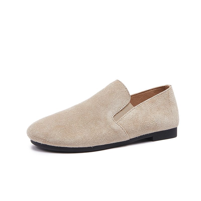 Women’s Shoes Niche Light Luxury New Women's Shoes Retro Single Shoes Low Top First Layer Cowhide Mule Loafers_vogvips.com