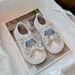 Girls' Pearl & Rhinestone Bow Ballet Flats – Breathable Mesh School Shoes (Beige/Pink, Sizes 26-36)_vogvips.com