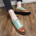Euro Step Brogue Business Leather Shoes For Men Korean Style Trendy Breathable Hair Stylist Lace-up Casual Loafers Men's Youth_vogvips.com
