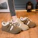 Mao Mao Shoes Women's Shoes Women's Casual Shoes Piled Thickened Warm Non-slip Flat Cotton Shoes_vogvips.com