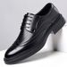 Euro Step Leather Summer Hollow Business Formal Casual British Style Men's Brogue Wedding Shoes_vogvips.com