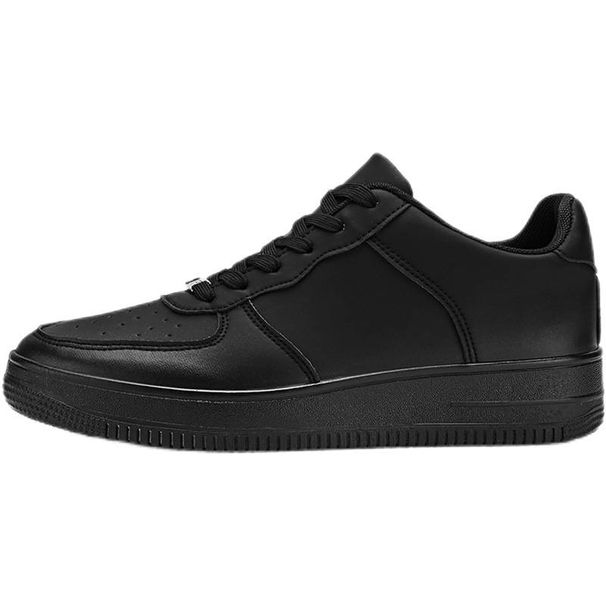 Men's Waterproof Slip-Resistant Sneakers – 3cm Cushioned Casual Shoes For Work/Travel (Black/White)_vogvips.com
