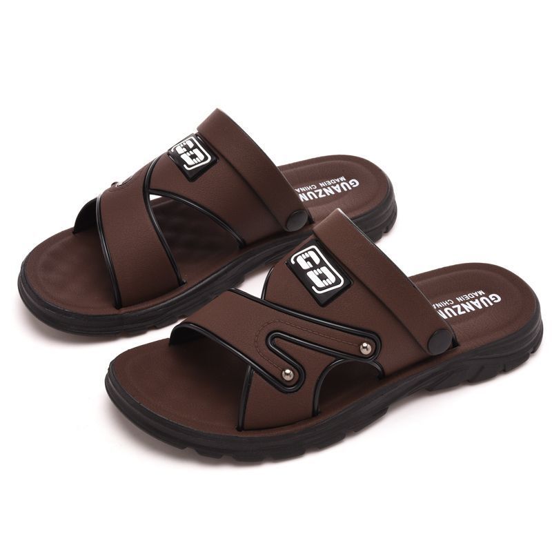 Men's Summer Thick Bottom Sandals Beachwear Anti-slip Driving Slippers Casual PVC Upgraded Version Breathable Slip-On_vogvips.com