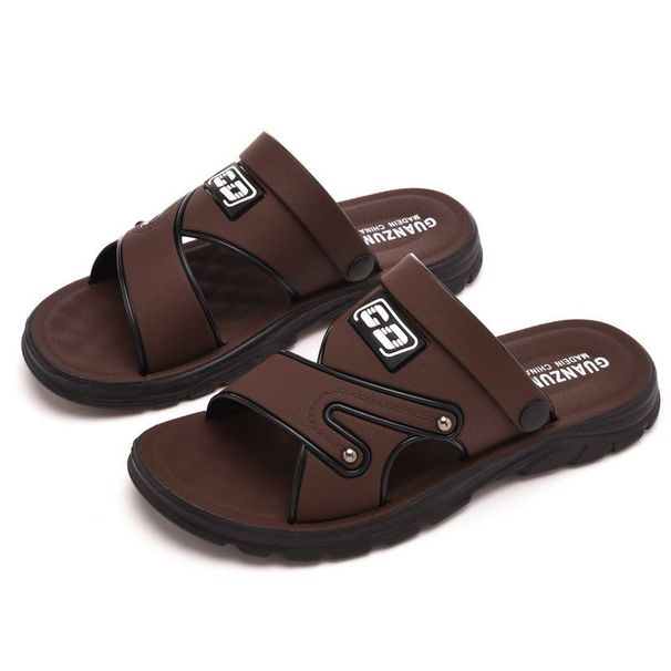 Men's Summer Thick Bottom Sandals Beachwear Anti-slip Driving Slippers Casual PVC Upgraded Version Breathable Slip-On_vogvips.com