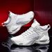 Basketball Shoes Men's Shoes Outdoor Sports Shoes Men's Shock-Absorbing High-Top Student Practical Sneakers Mesh Breathable Casual Shoes_vogvips.com