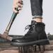 Motorcycle Boots, Steel Toe, Labor Protection Safety Shoes, Military Boots, Construction Site Rhubarb Boots_vogvips.com