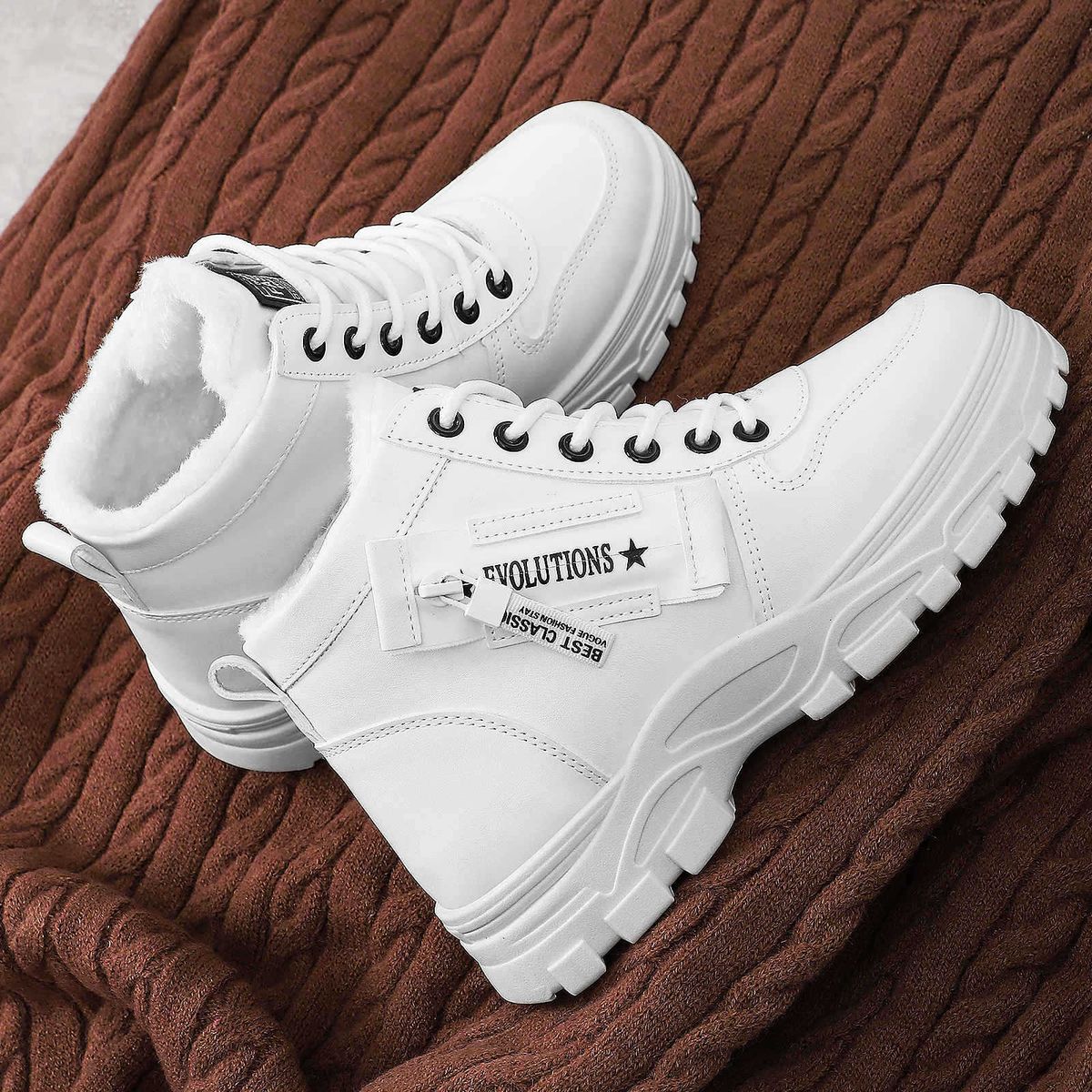Cotton Shoes, Women's Boots, Women's Cotton Boots, Thick-soled Height-increasing Boots_vogvips.com
