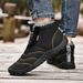 Winter Cotton Boots Bestsellers: Warm, Thickened, Large-sized Cotton Shoes, Soft-soled Men's Mid-top Snow Boots_vogvips.com