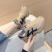Women Sneakers Spring Leather Casual Woman Lace Up Sport Shoes Luxury Green Platform Shoes Leisure Light Anti-slip Running Shoe_vogvips.com