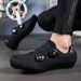 New Style Cycling Shoes With Locks, Double Buckle Lock Shoes, Men's And Women's Road Bicycle Power Shoes, Hard Bottom Mountain Bike Rubber Bottom_vogvips.com