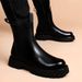 Martin Boots Men's Korean Chelsea Boots Men's Heightening Cigarette Boots High Top Leather Boots_vogvips.com
