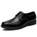 TerraStride New Men's Leather Formal Business Round Toe Lace-up Wedding British Style Breathable Height-increasing Work Shoes_vogvips.com