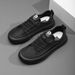 Men's Platform Leather Sneakers Elevator Shoes Dad Style Casual Fashion Board Shoes Versatile Comfort Lace Up Chunky Walking_vogvips.com