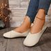 Large-size Soft Leather Single Shoes For Women, New Style For Spring And Autumn, Anti-slip, Double-wearing, Casual, Retro, One-step Slip-on Beanies_vogvips.com
