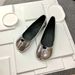 Mirror Toe Split Women's Flat Shoes - Genuine Leather Round Toe Slip-Ons For Casual & Dressy Outfits (Silver, Beige, Black)_vogvips.com
