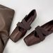 High-5cm Interior Boost Retro French Style Cool Mary Jane Shoes With Elephant Pattern Design Ballet-style Ultra-soft Fashion Flats_vogvips.com