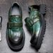 New Horse Carrying Buckle Loafers With Round Toe Casual For Men, Made Of Genuine Leather And British Business Thick_vogvips.com