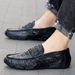Men's Casual Leather Shoes Hand-sewn A Slip-on Driving Bean Shoes_vogvips.com