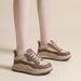 Sports And Leisure For Women In The Spring Of , New Thick Soled Height Increasing, Niche Design Sense, College White_vogvips.com