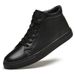 First Layer Medium Top Men's Shoes High Top Board Shoes Men's Shoes Warm Cotton Shoes Men_vogvips.com