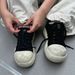 Designer Large-Heeled Thick-Soled Distressed Dusty Denim Mickey Shoes Model Cute And Unconventional Casual Canvas Women's Shoes_vogvips.com