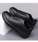 New British Style Men's Leather Loafers, Slip-on, Soft-soled, Soft-upper, Short Casual Style_vogvips.com